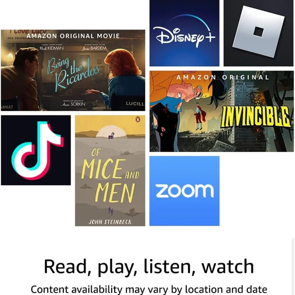Amazon Fire 7 Tablet in Black with Colorful App Display